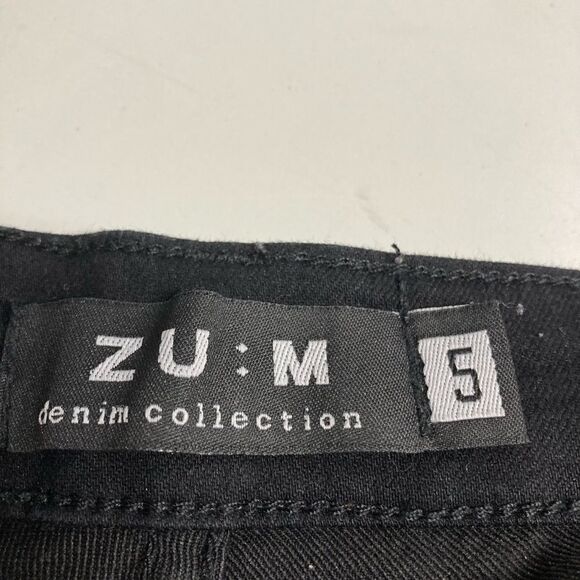 ZU:M  Denim Collection, Women’s (JR’s)Distressed with holes jeans,Black, Size 5, - Picture 6 of 10